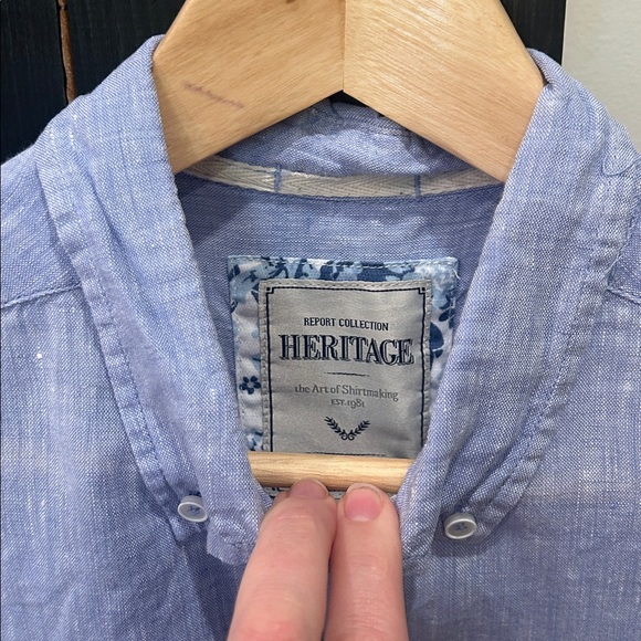 Blue LINEN Dress Shirt *HOST PICK* - Picture 5 of 6